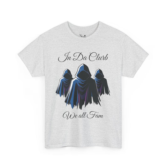 DrawDadDraw Hooded Figures T-Shirt 'In Da Curb, We All Fam' Unisex Graphic Tee
