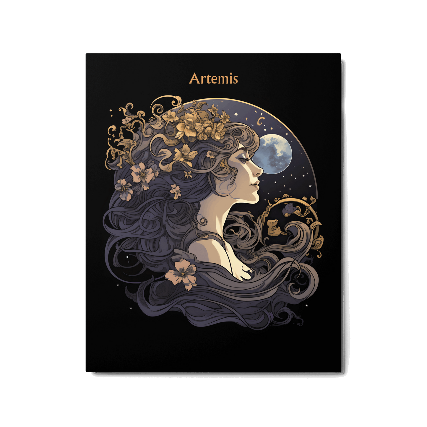 Artemis' Perception - Colorful Hanging Wall Art High Quality Metal Print DrawDadDraw