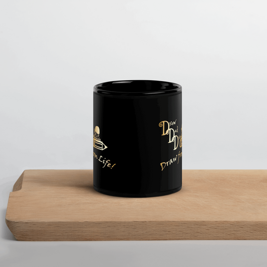DrawDadDraw Black Glossy Mug DrawDadDraw