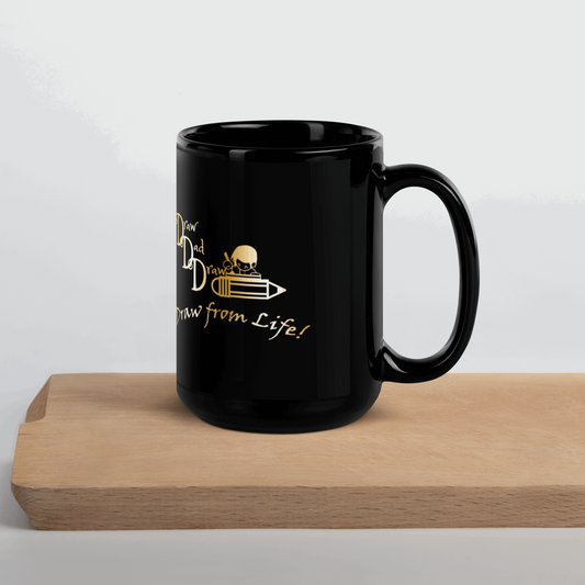 DrawDadDraw Black Glossy Mug DrawDadDraw