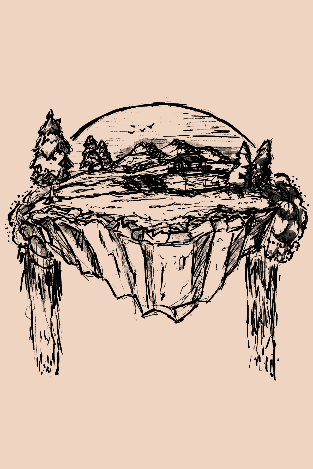 Floating Cabin | DrawDadDraw
