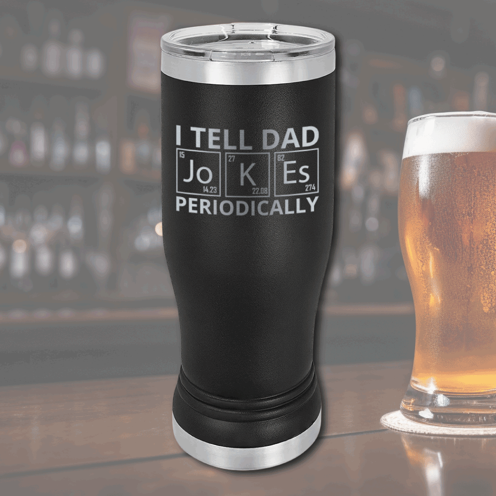 14oz Stainless Steel Polar Camel Pilsner - Dad Jokes DrawDadDraw