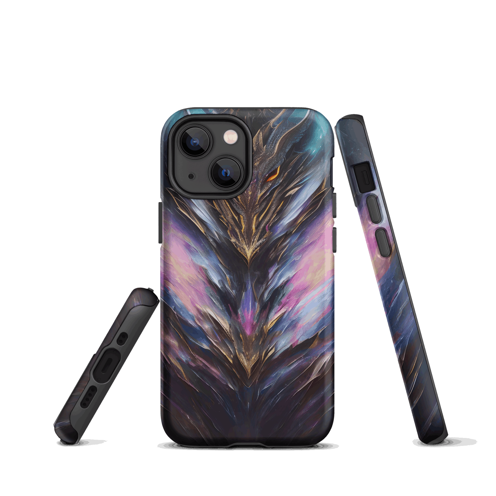 Anu the Great Dragon - iPhone Dual-layer protection Tough Phone Case DrawDadDraw