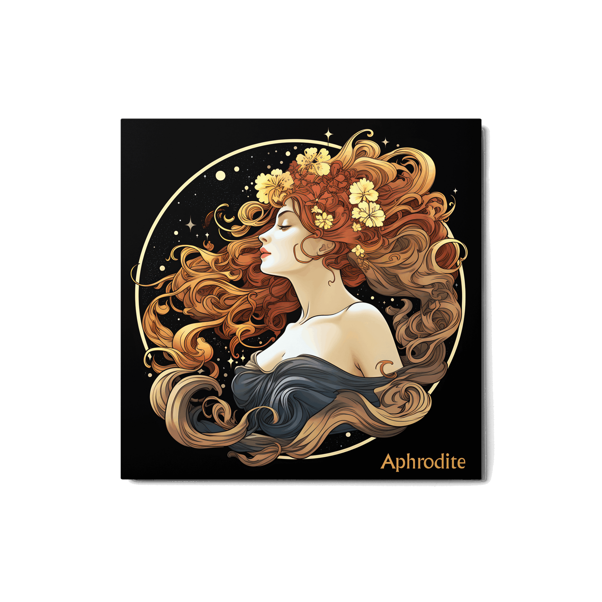 Aphrodite's Radiance - Colorful Hanging Wall Art High Quality Metal Print DrawDadDraw