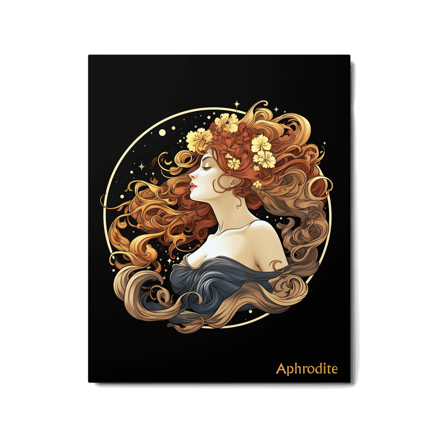 Aphrodite's Radiance - Colorful Hanging Wall Art High Quality Metal Print DrawDadDraw