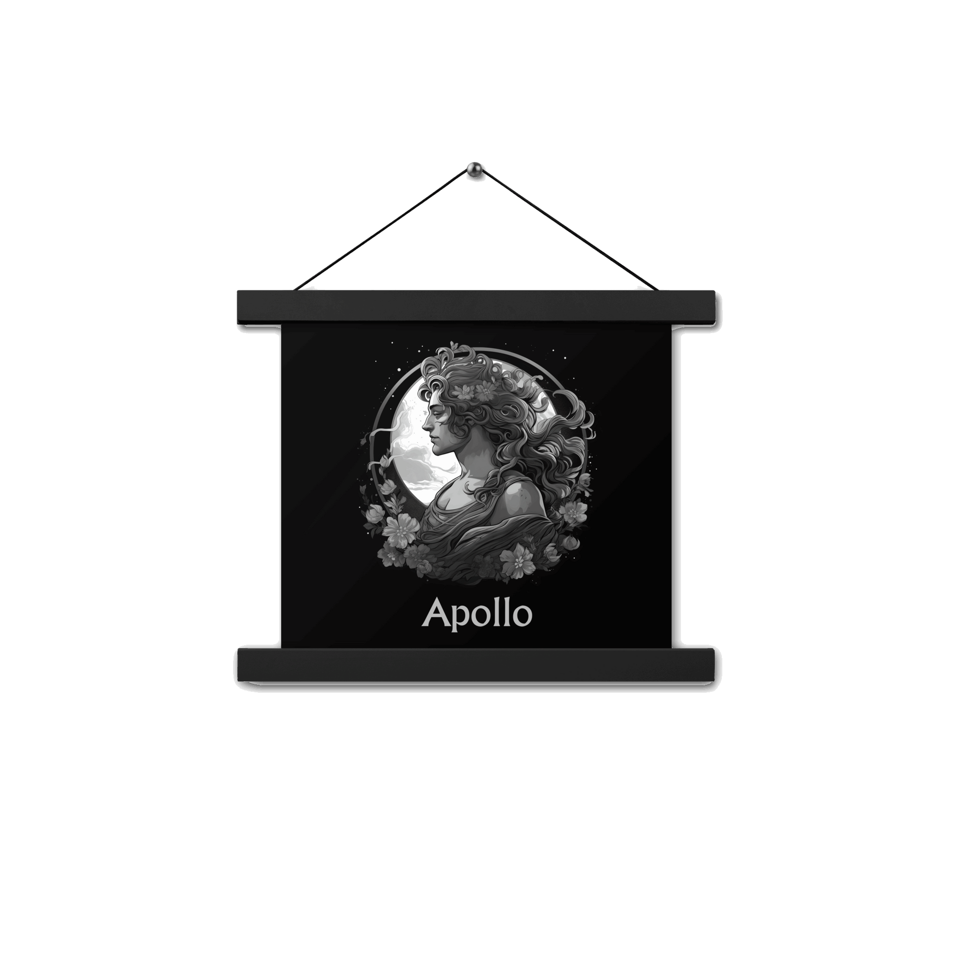 Apollo's Luminance - Black and White Hanging Wall Art High Quality Matte Poster DrawDadDraw