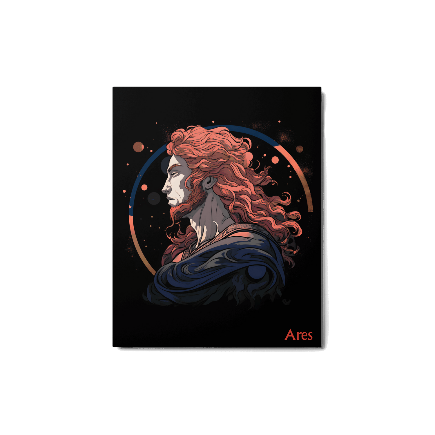 Ares' Courage - Colorful Hanging Wall Art High Quality Metal Print DrawDadDraw