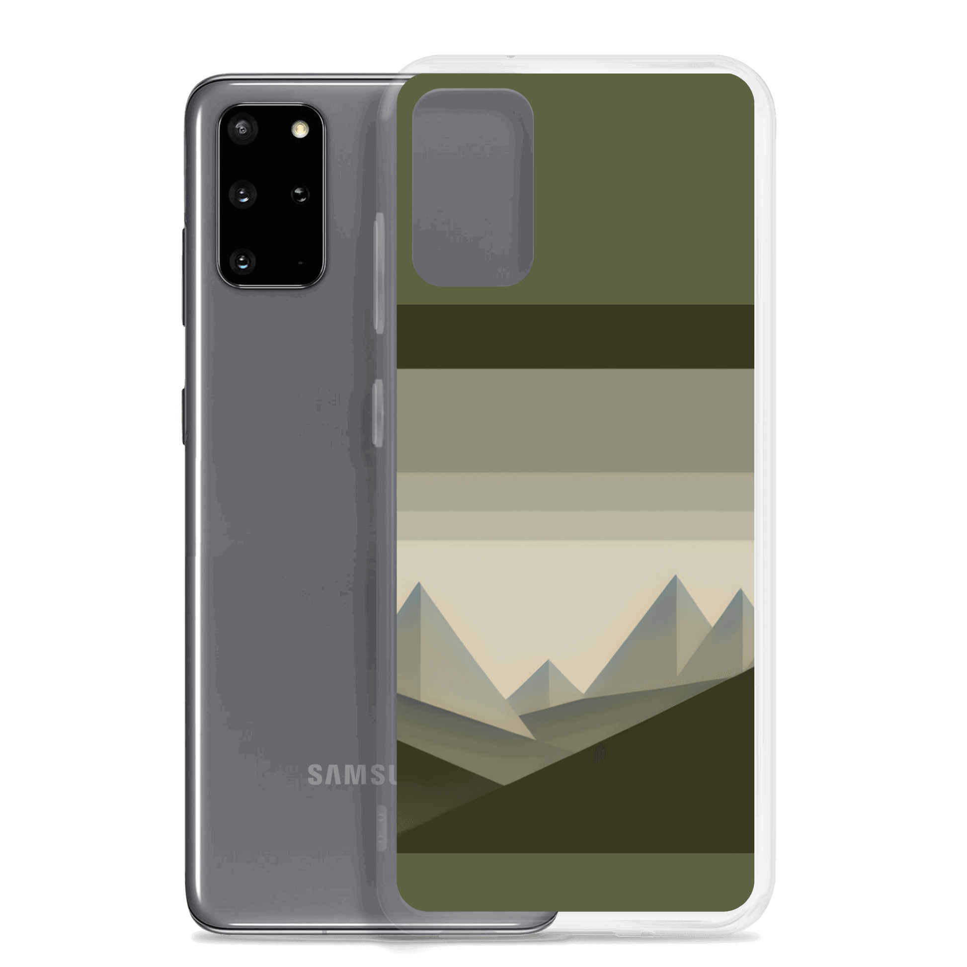 Ashen Mountains - Samsung Scratch-Resistant Clear Phone Case DrawDadDraw
