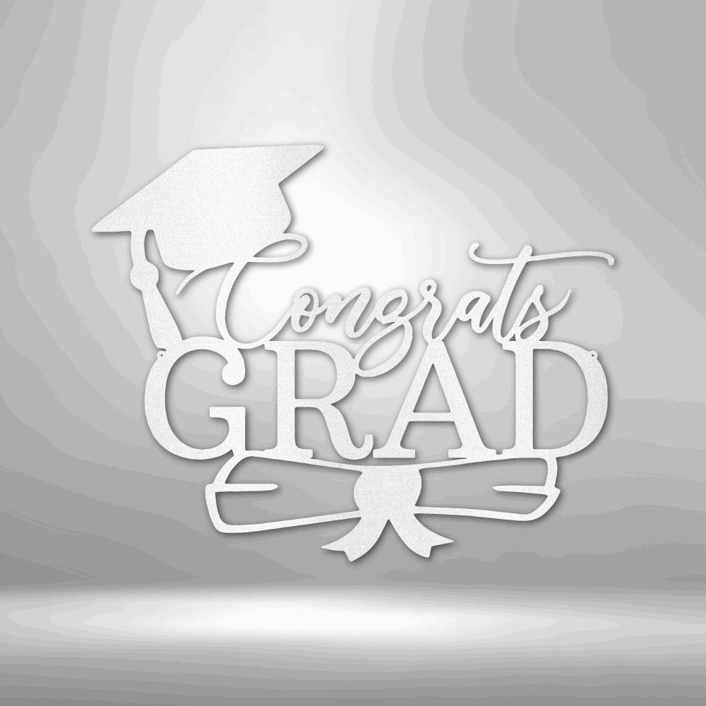 Congrats Grad Cap - 16-gauge Mild Steel Sign DrawDadDraw