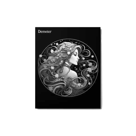 Demeter's Invigoration - Black and White Hanging Wall Art High Quality Metal Print DrawDadDraw