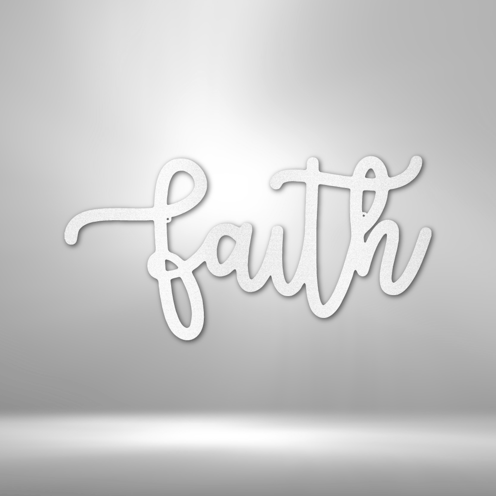 Faith Script - 16-gauge Mild Steel Sign DrawDadDraw