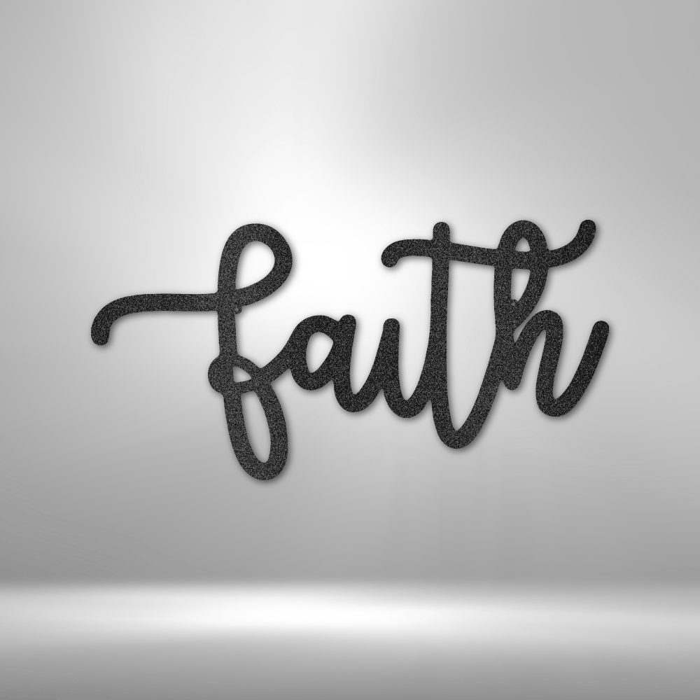 Faith Script - 16-gauge Mild Steel Sign DrawDadDraw