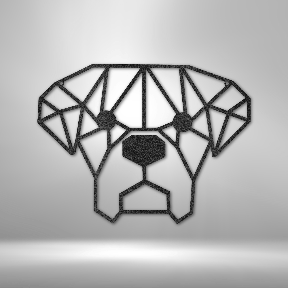 Geometric Dog - 16-gauge Mild Steel Sign DrawDadDraw