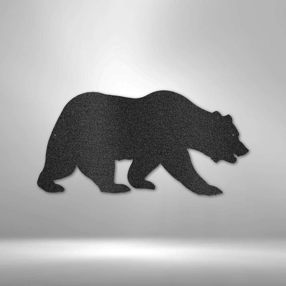 Grizzly Bear - 16-gauge Mild Steel Sign DrawDadDraw