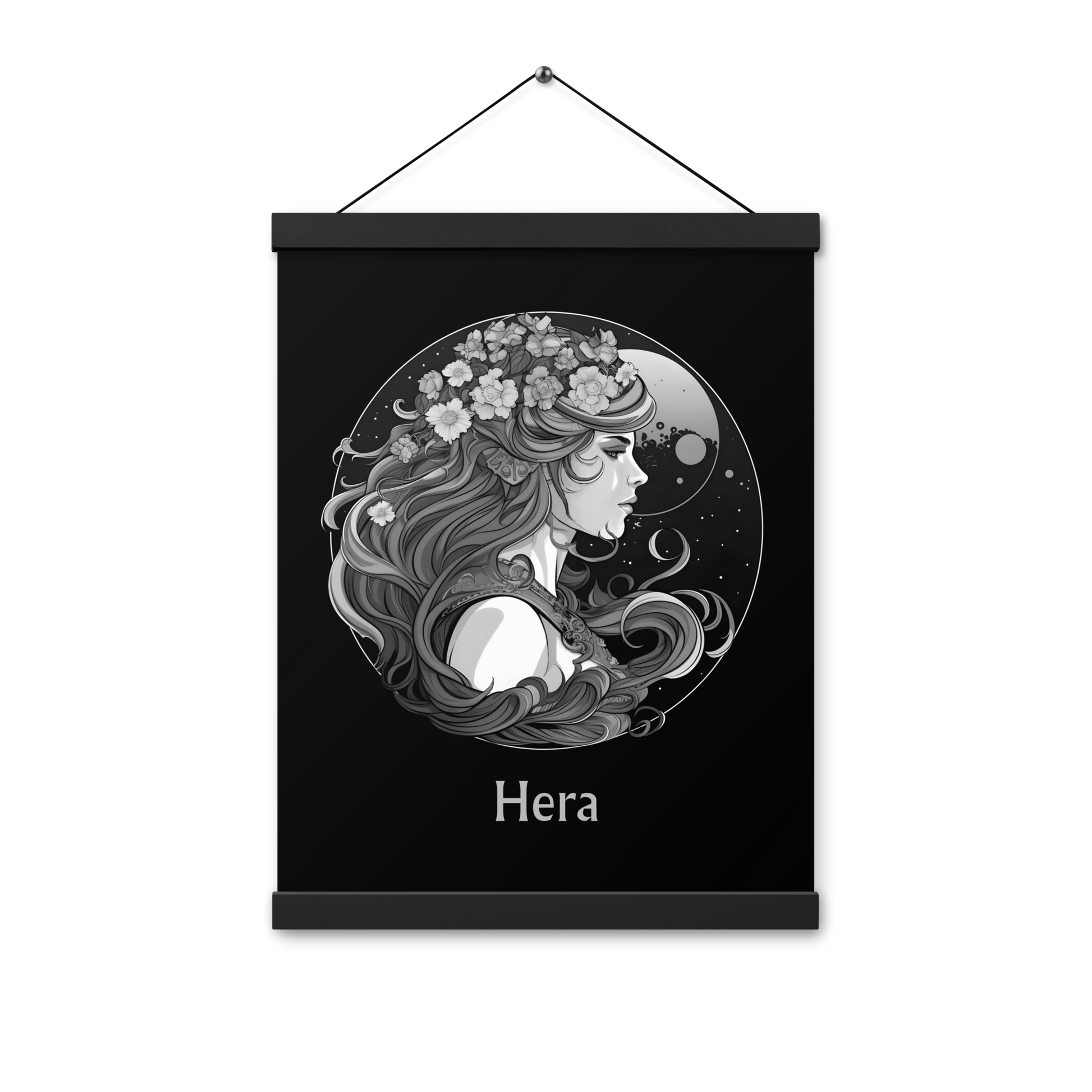 Hera's Devotion - Black and White Hanging Wall Art High Quality Matte Poster DrawDadDraw
