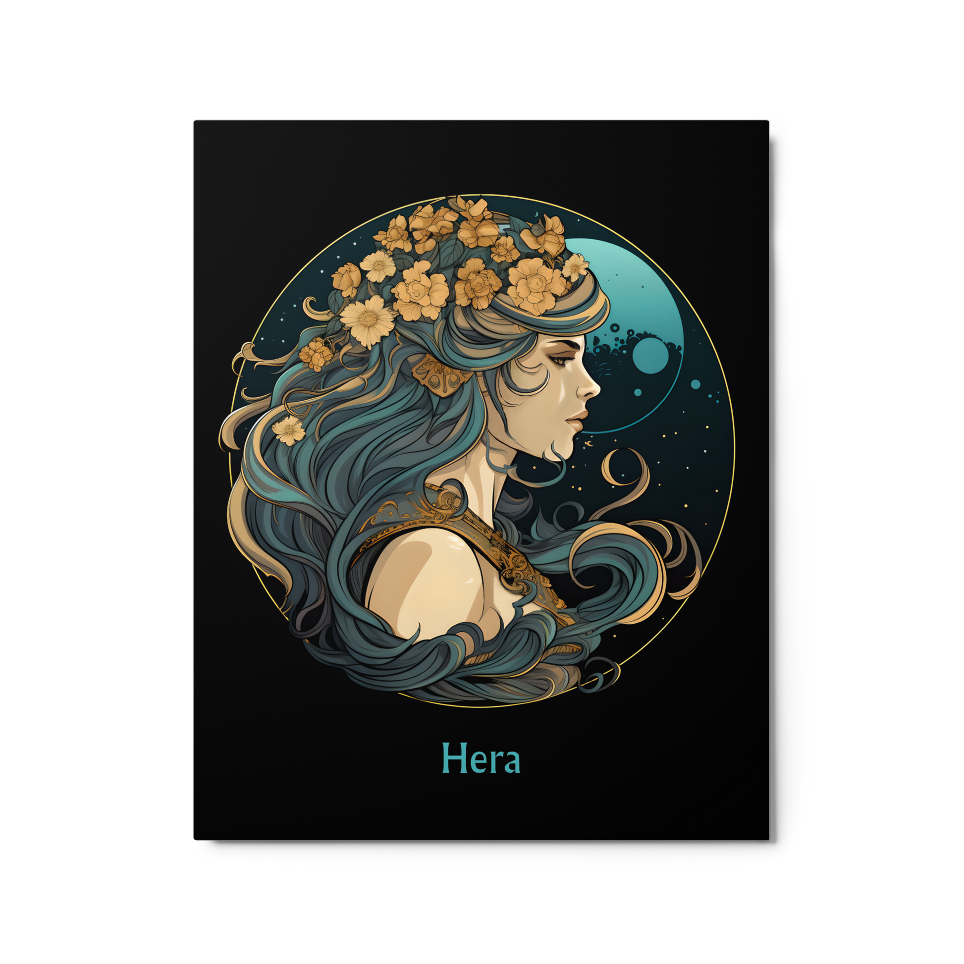 Hera's Devotion - Colorful Hanging Wall Art High Quality Metal Print DrawDadDraw