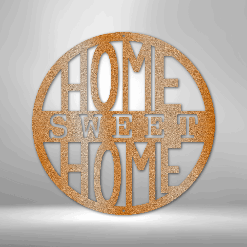 Home Sweet Home Circle - 16-gauge Mild Steel Sign DrawDadDraw