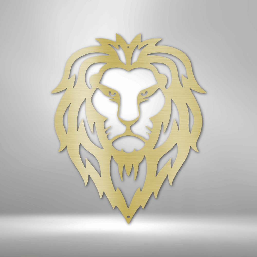 Lion Head - 16-gauge Mild Steel Sign DrawDadDraw