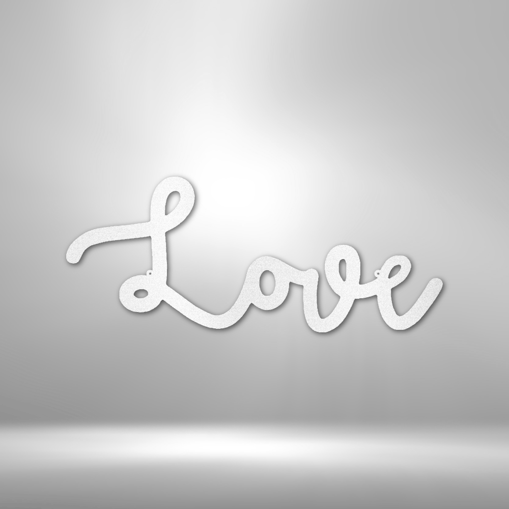 Love Script - 16-gauge Mild Steel Sign DrawDadDraw