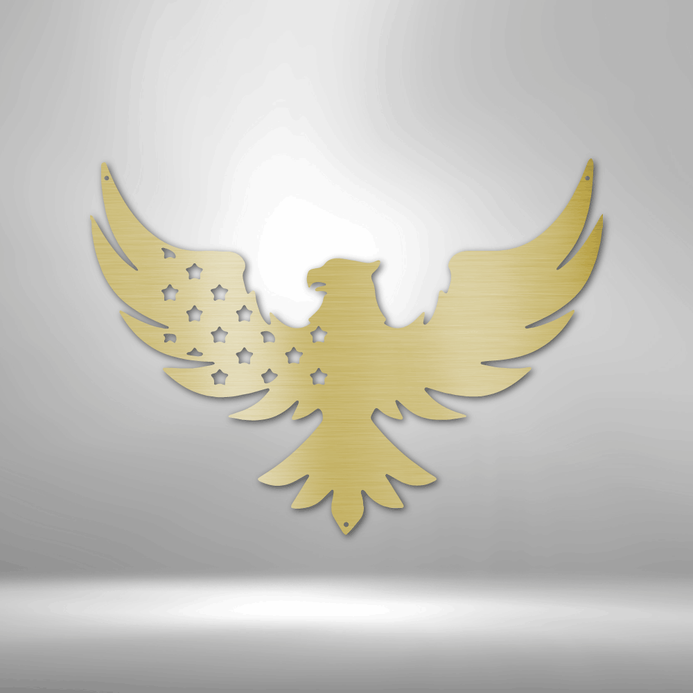 Patriotic Eagle - 16-gauge Mild Steel Sign DrawDadDraw