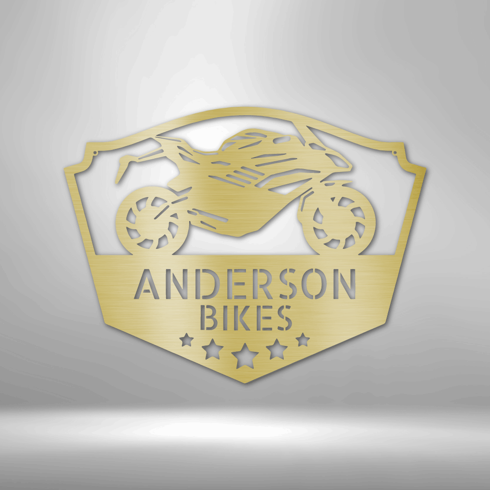 Personalized Bike Shop - 16-gauge Mild Steel Sign DrawDadDraw