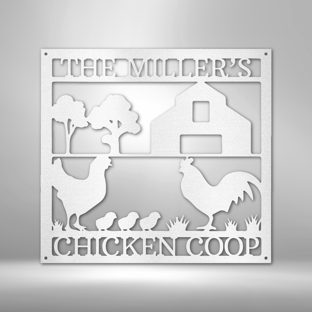 Personalized Chicken Coop - 16-gauge Mild Steel Sign DrawDadDraw