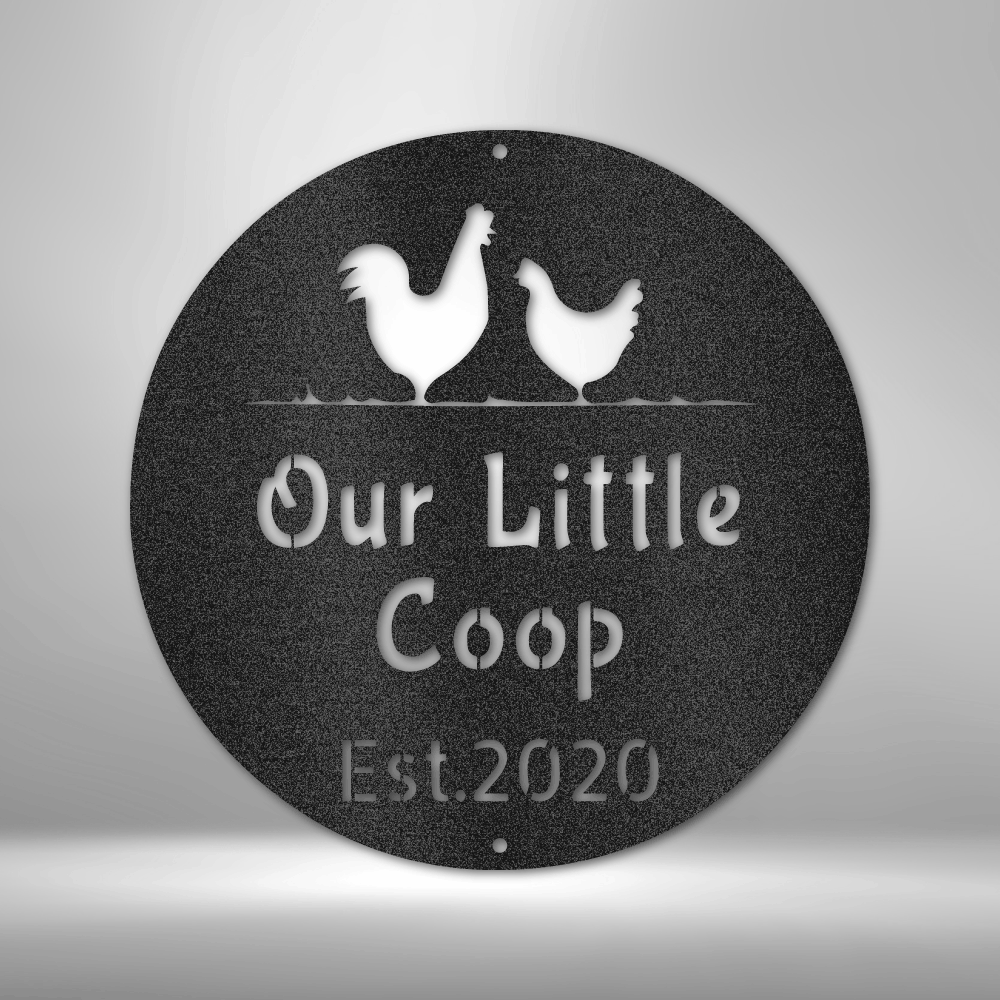 Personalized Chicken Coop - 16-gauge Mild Steel Sign DrawDadDraw