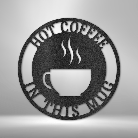 Personalized Coffee Haze Monogram - 16-gauge Mild Steel Sign DrawDadDraw