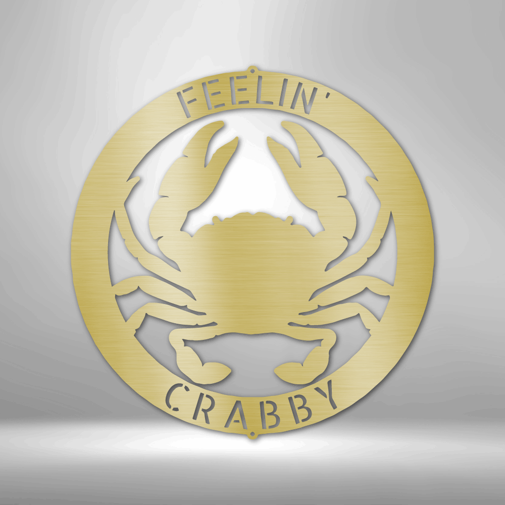 Personalized Crab Ring Monogram - 16-gauge Mild Steel Sign DrawDadDraw