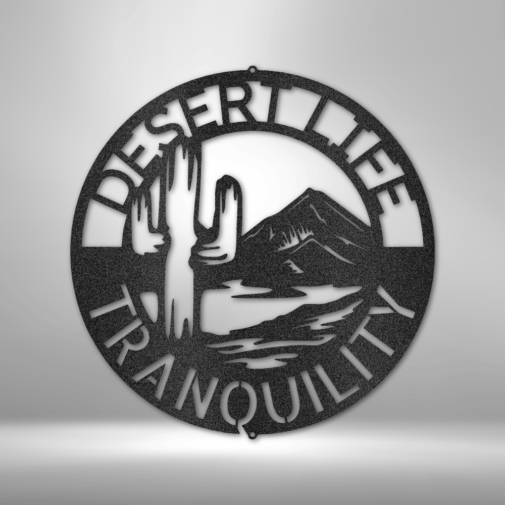 Personalized Desert Life - 16-gauge Mild Steel Sign DrawDadDraw