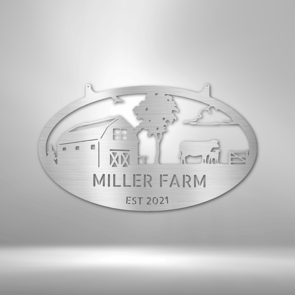Personalized Farmstead - 16-gauge Mild Steel Sign DrawDadDraw