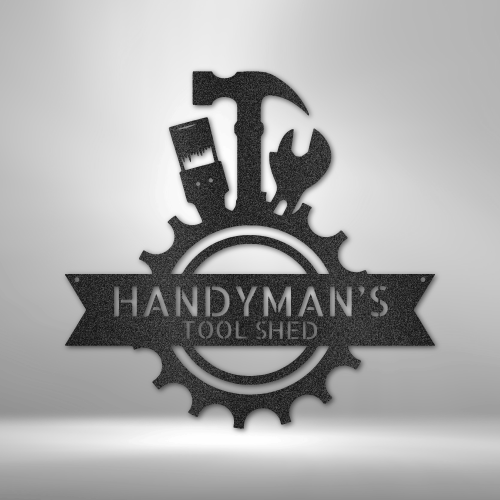 Personalized Handyman Shop - 16-gauge Mild Steel Sign DrawDadDraw