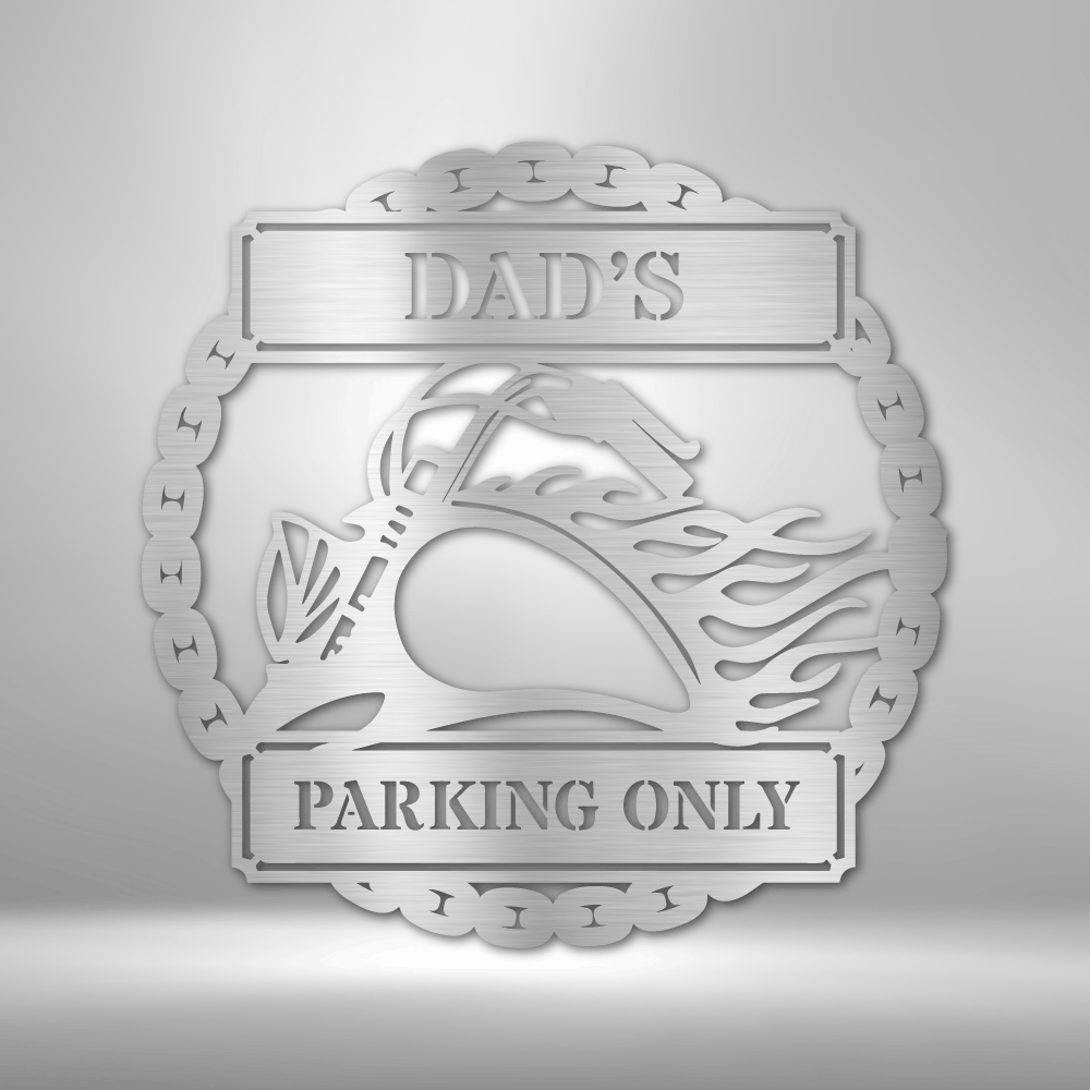 Personalized Hog Parking Plaque - 16-gauge Mild Steel Sign DrawDadDraw