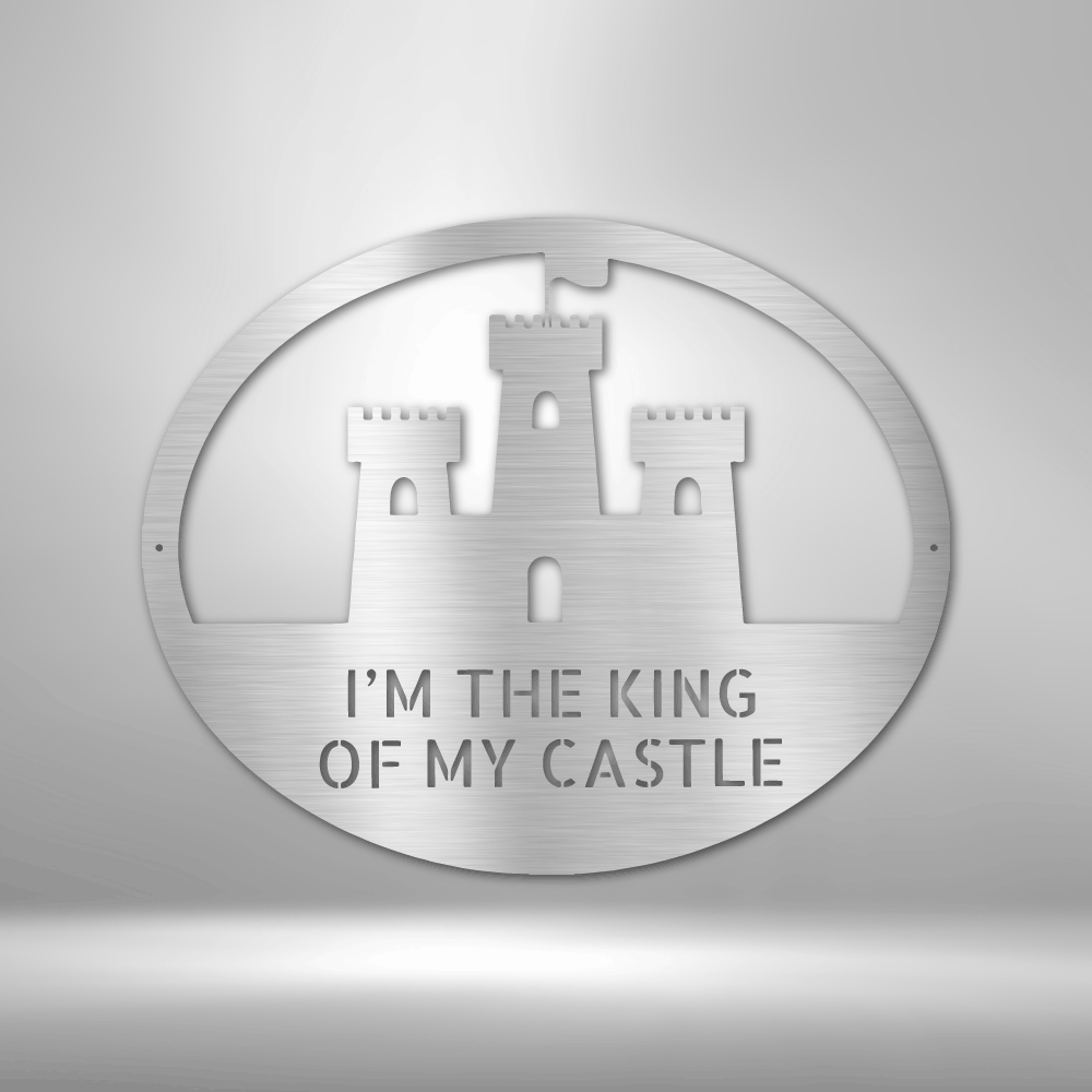 Personalized King of the Castle - 16-gauge Mild Steel Sign DrawDadDraw
