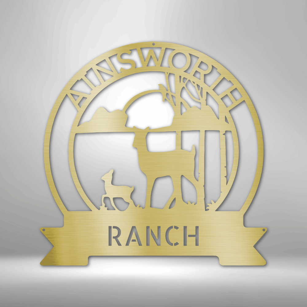 Personalized Ranch Sun Set - 16-gauge Mild Steel Sign DrawDadDraw