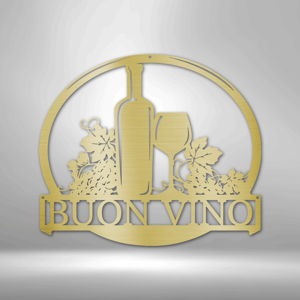 Personalized Vine Tinto Monogram - 16-gauge Mild Steel Sign DrawDadDraw