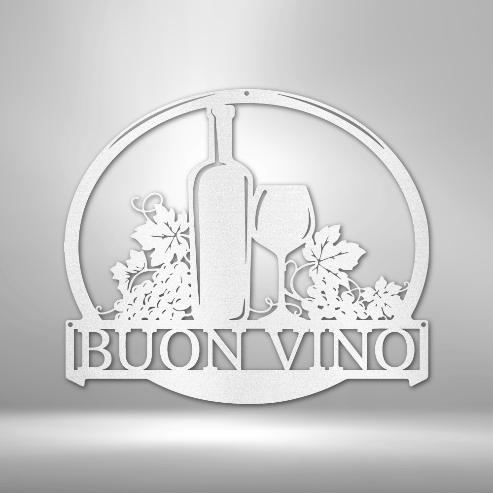 Personalized Vine Tinto Monogram - 16-gauge Mild Steel Sign DrawDadDraw