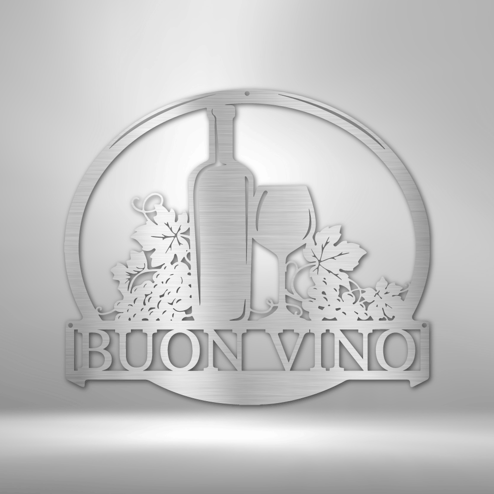 Personalized Vine Tinto Monogram - 16-gauge Mild Steel Sign DrawDadDraw