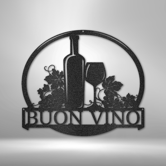 Personalized Vine Tinto Monogram - 16-gauge Mild Steel Sign DrawDadDraw