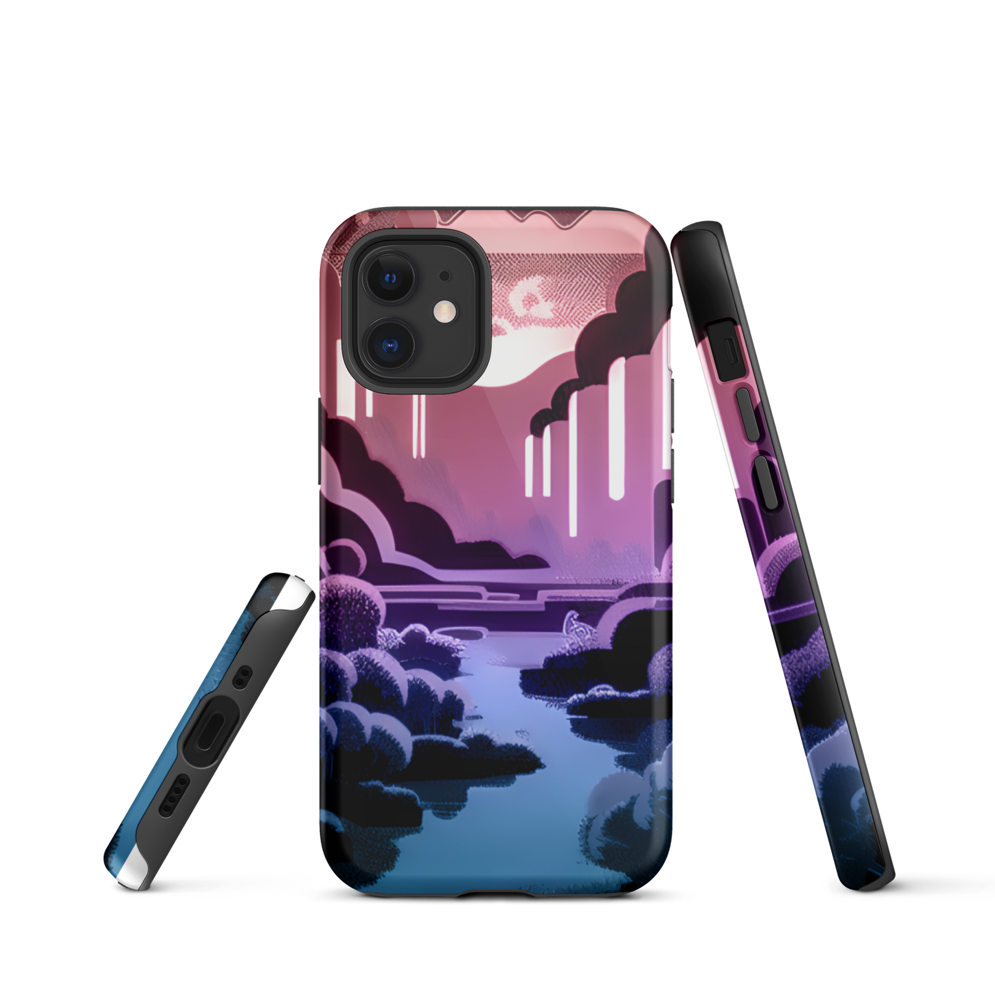 Rainbow Ruins - iPhone Dual-layer protection Tough Phone Case DrawDadDraw