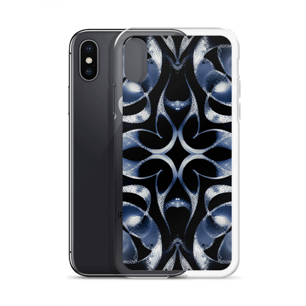 Silver Symmetry - iPhone Scratch-Resistant Clear Phone Case DrawDadDraw