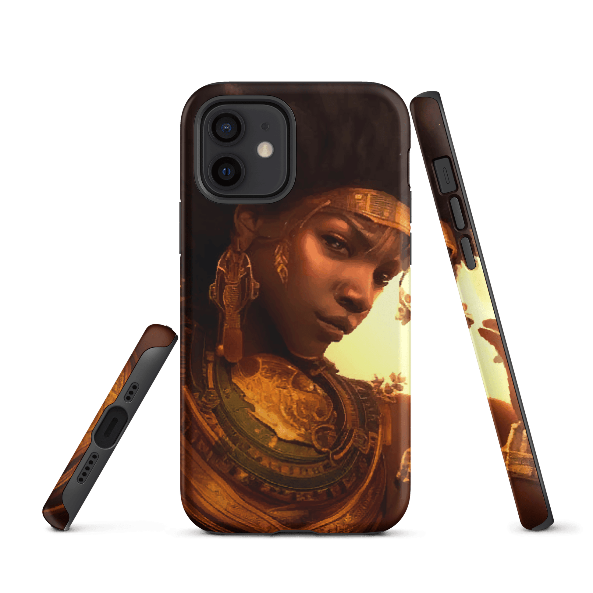 The Lion Woman in Gold - iPhone Dual-layer protection Tough Phone Case DrawDadDraw