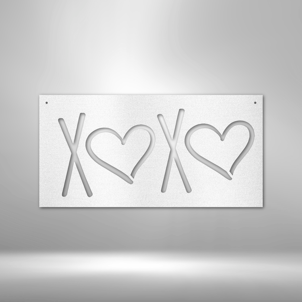 XOXO - 16-gauge Mild Steel Sign DrawDadDraw