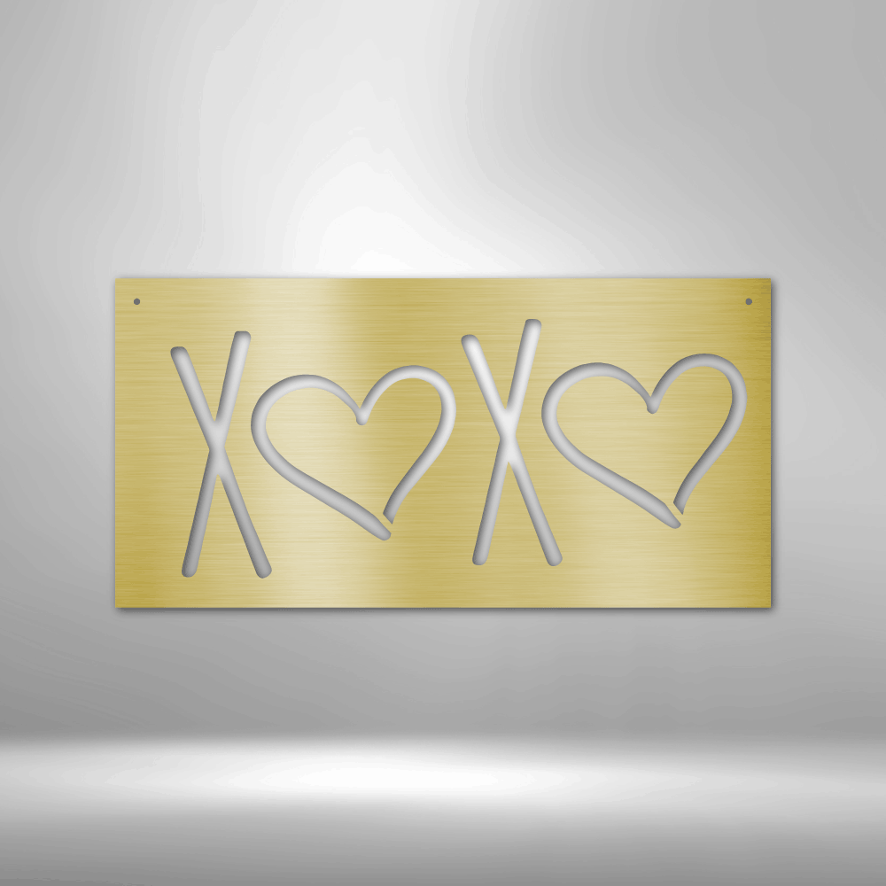 XOXO - 16-gauge Mild Steel Sign DrawDadDraw