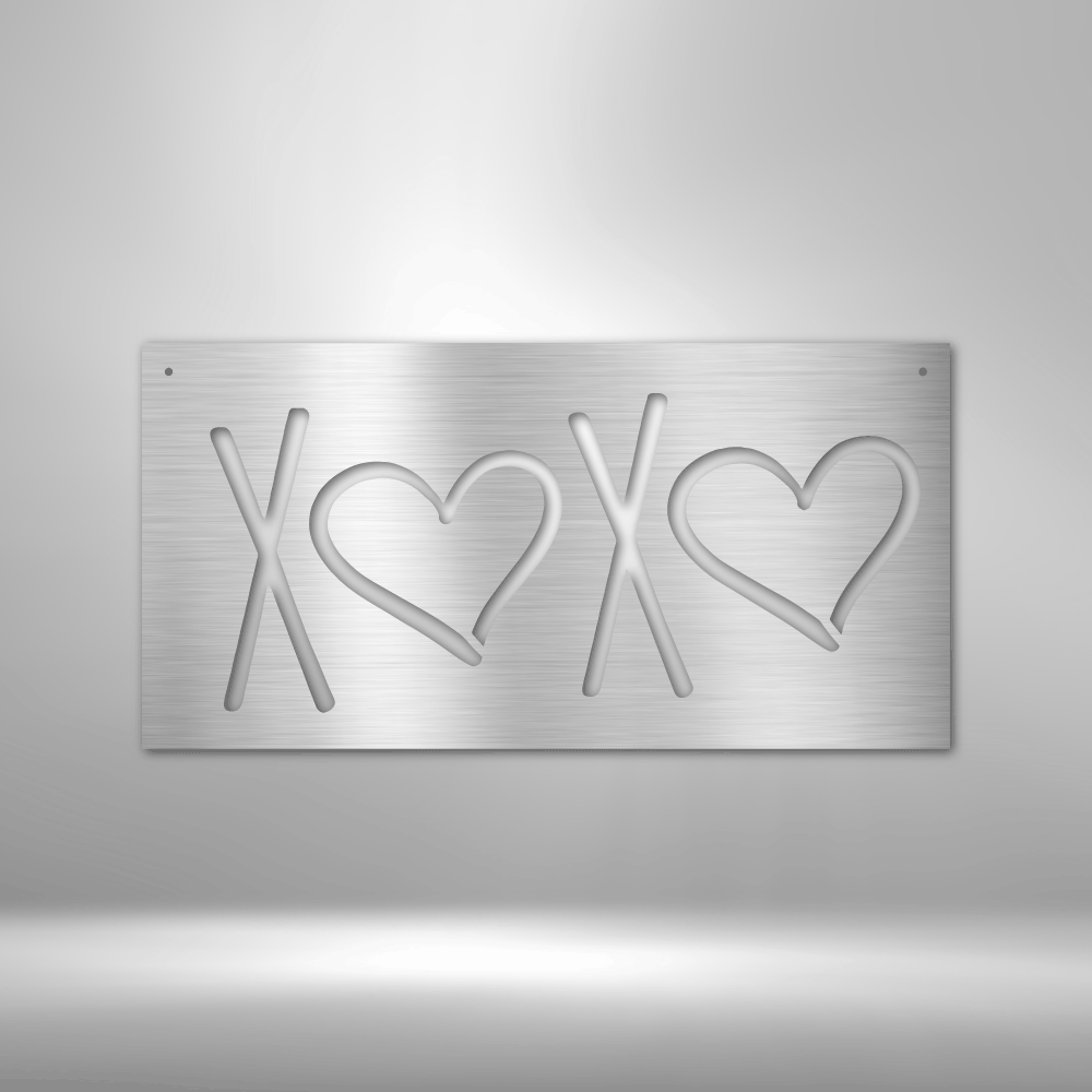 XOXO - 16-gauge Mild Steel Sign DrawDadDraw